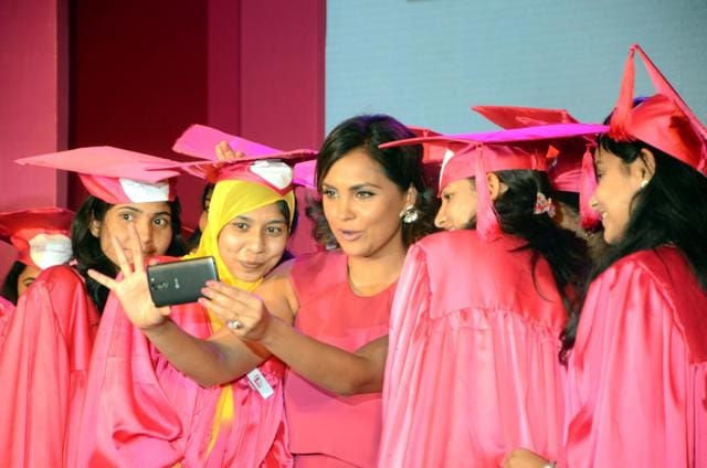 Lara Dutta during a Fair & Lovely Foundation programme in Mumbai, on April 19, 2016. (IANS) Lara Dutta during a Fair & Lovely Foundation programme in Mumbai, on April 19, 2016. (IANS)