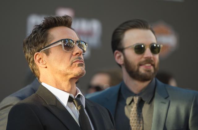 Actors Robert Downey Jr. and Chris Evans attend the Disney Premiere of Captain America: Civil War at El Capitan Theater, in Hollywood, California. (AFP) Actors Robert Downey Jr. and Chris Evans attend the Disney Premiere of Captain America: Civil War at El Capitan Theater, in Hollywood, California. (AFP)
