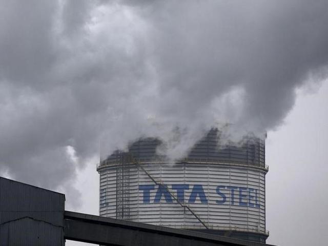 File photo of blast furnace of the Tata Steel plant at Port Talbot, south Wales.(Reuters)