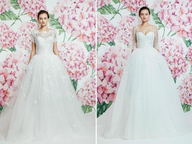 Full-blown romance was on the menu at haute couture house Georges Hobeika, where the beauty of the blooming bridal bouquet inspired the collection. (AFP) Full-blown romance was on the menu at haute couture house Georges Hobeika, where the beauty of the blooming bridal bouquet inspired the collection. (AFP)