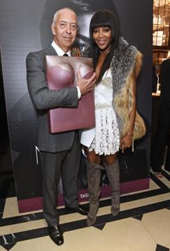 Naomi Campbell and Benedikt Taschen at an event hosted by Naomi Campbell, Burberry and Taschen to celebrate the launch of ‘Naomi’. (Burberry) Naomi Campbell and Benedikt Taschen at an event hosted by Naomi Campbell, Burberry and Taschen to celebrate the launch of ‘Naomi’. (Burberry)