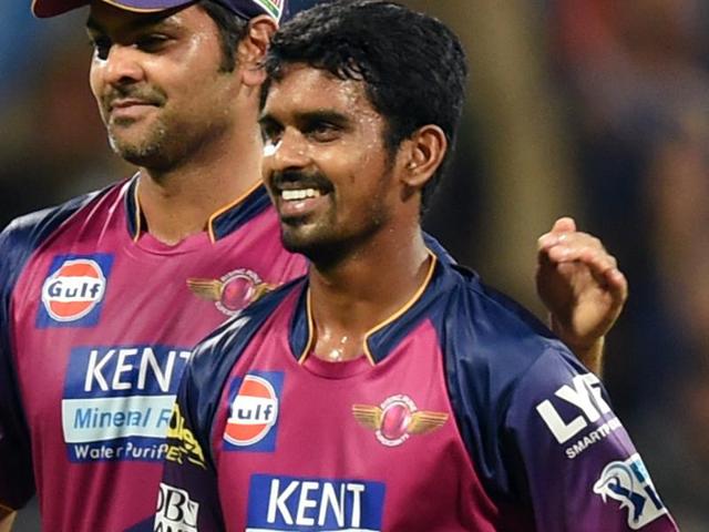Rising Pune Supergiants M. Ashwin with his team mates celebrates the wicket of Mumbai Indians Shreyas Gopal. (Kunal Patil/HT Photo) Rising Pune Supergiants M. Ashwin with his team mates celebrates the wicket of Mumbai Indians Shreyas Gopal. (Kunal Patil/HT Photo)