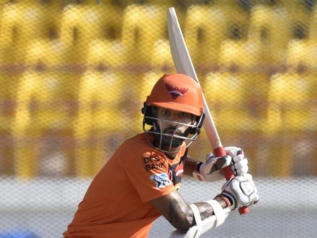 Shikhar Dhawan spent some time talking to VVS Laxman at the nets on the eve of the match. (Kunal Patil/HT Photo) Shikhar Dhawan spent some time talking to VVS Laxman at the nets on the eve of the match. (Kunal Patil/HT Photo)