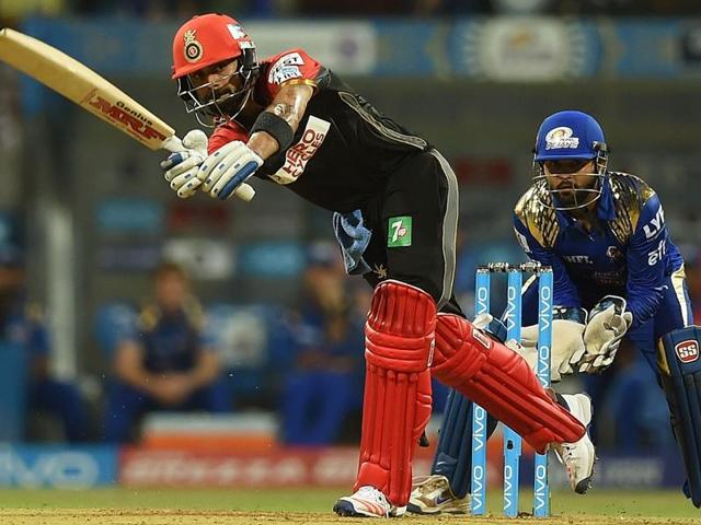 Royal Challengers Bangalore captain Virat Kohli (L) hits a shot. (AFP) Royal Challengers Bangalore captain Virat Kohli (L) hits a shot. (AFP)