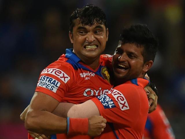 Gujarat Lions captain Suresh Raina (R) and Pravin Tambe celebrate a wicket. (AFP) Gujarat Lions captain Suresh Raina (R) and Pravin Tambe celebrate a wicket. (AFP)