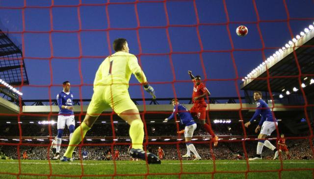 Divock Origi scores the first goal for Liverpool. (REUTERS) Divock Origi scores the first goal for Liverpool. (REUTERS)