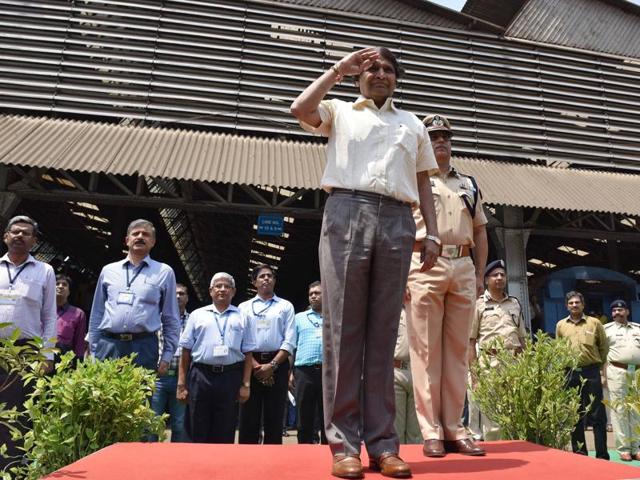 Prabhu attends an event to mark the completion of 100 years of the Matunga Central Railway workshop. (Pratham Gokhale/HT) Prabhu attends an event to mark the completion of 100 years of the Matunga Central Railway workshop. (Pratham Gokhale/HT)
