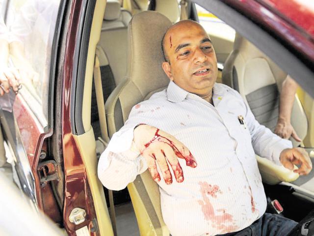 Businessman Rakesh Awasthi was attacked on March 10.(HT File) Businessman Rakesh Awasthi was attacked on March 10.(HT File)