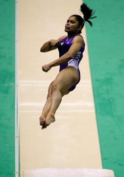 Dipa Karmakar performs the Produnova vault. (REUTERS)