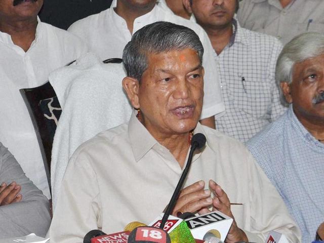 Harish Rawat addresses media in Dehradun after the Uttarakhand high court quashed the imposition of President's Rule in the state. (PTI Photo) Harish Rawat addresses media in Dehradun after the Uttarakhand high court quashed the imposition of President's Rule in the state. (PTI Photo)