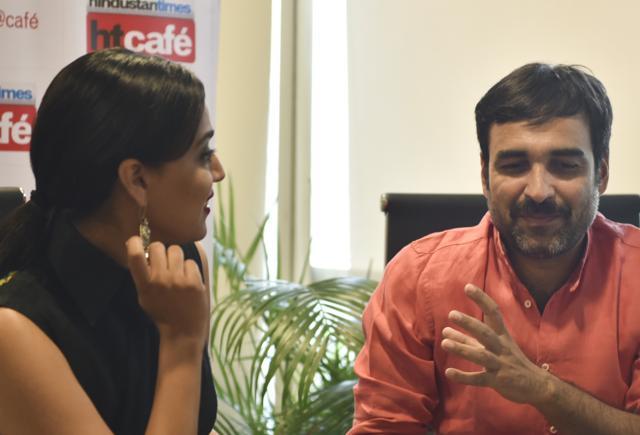 Swara Bhaskar and Pankaj Tripathi share a candid moment. (Aalok Soni/ Hindustan Times) Swara Bhaskar and Pankaj Tripathi share a candid moment. (Aalok Soni/ Hindustan Times)