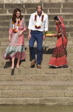 The Duchess’ stylists were clearly confused between India and Saudi Arabia, which explains why she was wearing ankle-length dresses and full sleeves in this sweltering heat (Pratham Gokhale) The Duchess’ stylists were clearly confused between India and Saudi Arabia, which explains why she was wearing ankle-length dresses and full sleeves in this sweltering heat (Pratham Gokhale)