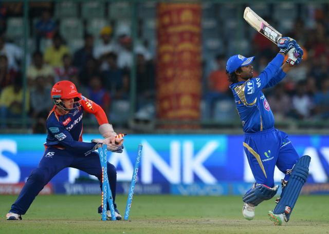 Mumbai Indians Ambati Rayudu (R) is bowled during the 2016 Indian Premier League (IPL). (AFP Photo)