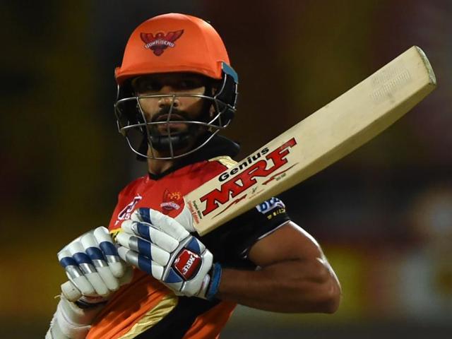 Sunrisers Hyderabad's Shikhar Dhawan plays a shot during the 2016 Indian Premier League(IPL). (AFP Photo) Sunrisers Hyderabad's Shikhar Dhawan plays a shot during the 2016 Indian Premier League(IPL). (AFP Photo)