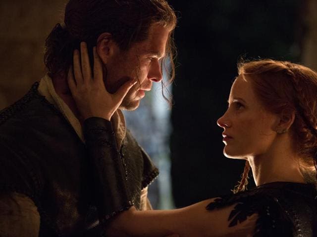 Chris Hemsworth and Jessica Chastain in a still from The Huntsman - Winter’s War. (YouTube)
