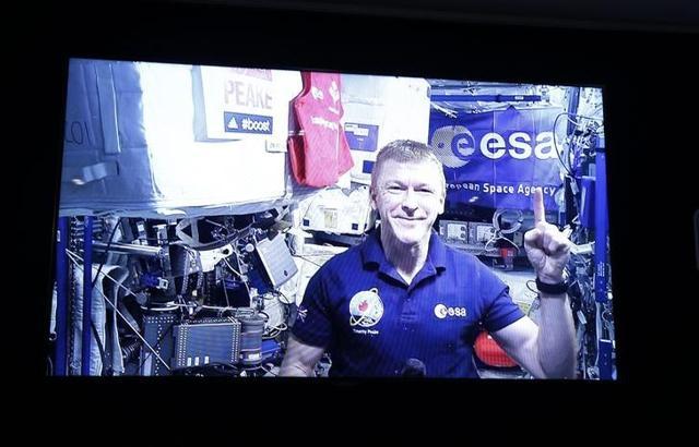British European Space Agency (ESA) astronaut Tim Peake appears live from the International Space Station for a questions and answers session with assembled media. (Reuters) British European Space Agency (ESA) astronaut Tim Peake appears live from the International Space Station for a questions and answers session with assembled media. (Reuters)