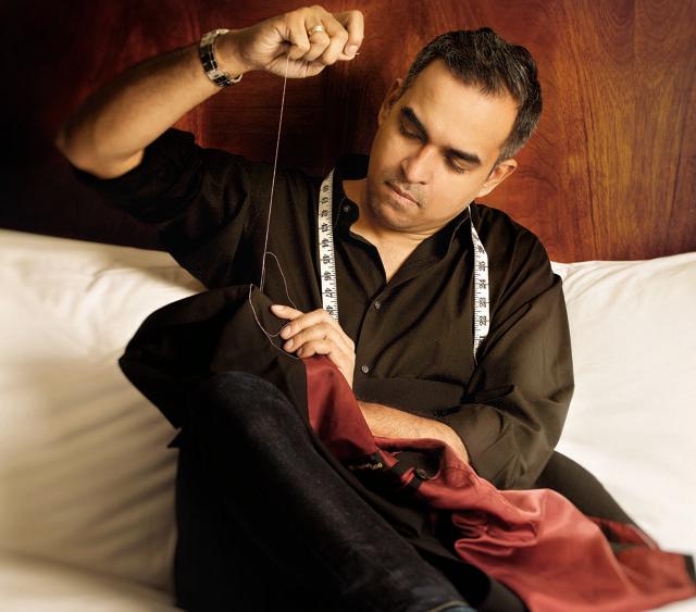 Mohapatra’s affair with the needle and thread began when he was about 12. Old saris, tablecloths and cheap fabric bought with pocket money would be cut and sewn up into dresses for his sister. (Subi Samuel) Mohapatra’s affair with the needle and thread began when he was about 12. Old saris, tablecloths and cheap fabric bought with pocket money would be cut and sewn up into dresses for his sister. (Subi Samuel)