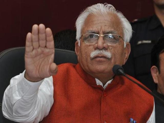 Haryana chief minister Manohar Lal Khattar (HT File Photo) Haryana chief minister Manohar Lal Khattar (HT File Photo)