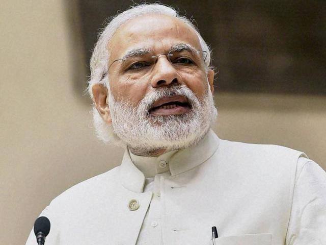 Prime Minister Narendra Modi addressed the 258,000 gram sabhas in the country live through All India Radio and Doordarshan. (PTI Photo) Prime Minister Narendra Modi addressed the 258,000 gram sabhas in the country live through All India Radio and Doordarshan. (PTI Photo)