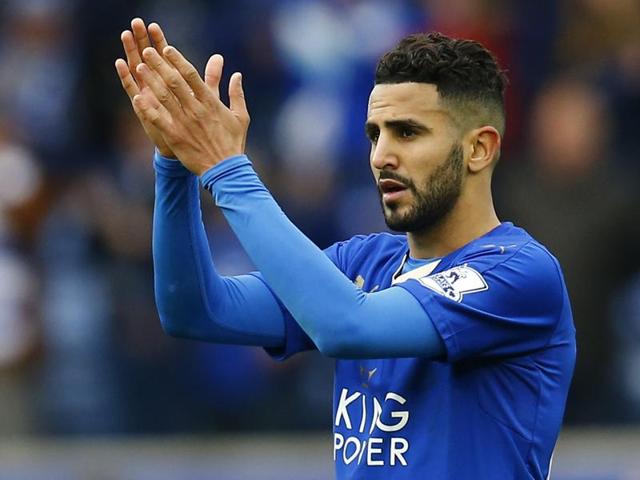 Leicester City's Riyad Mahrez applauds fans after the win over Swansea. (REUTERS) Leicester City's Riyad Mahrez applauds fans after the win over Swansea. (REUTERS)