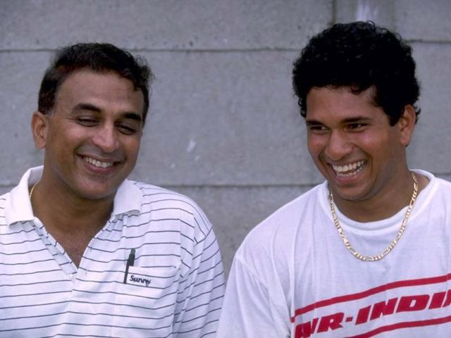 When Sachin was only 14, Gavaskar had already become the first batsman to score 10,000 runs. Sachin often used the original Little Master as a sounding board during the England tour in 1990. Getty Images.