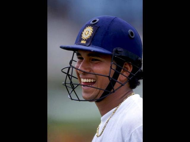 Sachin during a Test match against Australia. His average against the Ausies is a whopping 55 in Tests and 46.3 in ODIs. Getty Images.