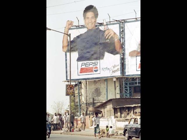An advertisement showing Sachin during the 1996 World Cup in India. As of 2012, he earns $16.5 million every year from endorsements. Getty Images.