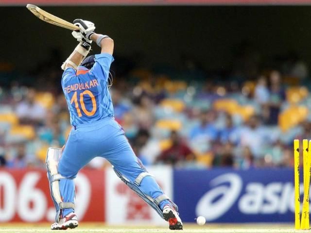 Sachin's stumps are rattled in a one day match. Glen McGrath and Muttiah Muralitharan are the bowlers who have dismissed him the most number of times (13 each). Getty Images.