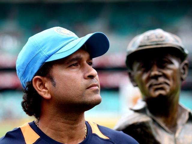 Though compliments have been showered on him from all quarters, the cherry on the top came when cricket's all time great Sir Don Bradman said Sachin reminded him of his younger self. Getty Images.