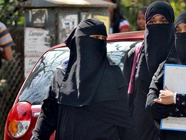 The ban on long sleeves and veils was introduced was cancelled and re-conducted amid reports of cheating with the use of electronic devices and microphones stitched to candidates’ clothes last year. (HT File Photo) The ban on long sleeves and veils was introduced was cancelled and re-conducted amid reports of cheating with the use of electronic devices and microphones stitched to candidates’ clothes last year. (HT File Photo)