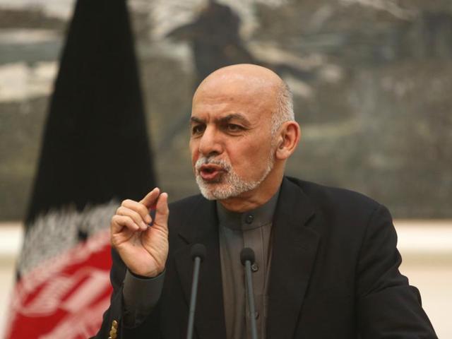Afghan President Ashraf Ghani speaks during a news conference in Kabul. (AP) Afghan President Ashraf Ghani speaks during a news conference in Kabul. (AP)