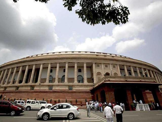 File photo of the Parliament building in New Delhi. File photo of the Parliament building in New Delhi.