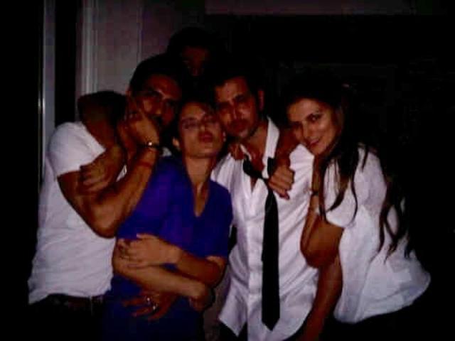 Another picture from the same party which shows actors Kangana Ranaut and Hrithik Roshan with Arjun Rampal and Nandita Mahtani. Another picture from the same party which shows actors Kangana Ranaut and Hrithik Roshan with Arjun Rampal and Nandita Mahtani.