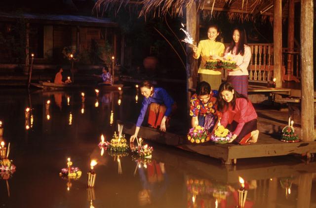 Loy Krathong is celebrated across Thailand, with traditional events often accompanied by shows, festivities and meals (Thailand Tourism Board) Loy Krathong is celebrated across Thailand, with traditional events often accompanied by shows, festivities and meals (Thailand Tourism Board)