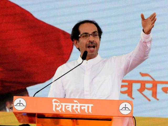 File photo of Shiv Sena chief Uddhav Thackeray. Shiv Sena took a dim view of BJP’s senior leaders for their extravagant praise of Prime Minister Narendra Modi by making him a “God”. (Rishikesh Choudhary/HT File Photo) File photo of Shiv Sena chief Uddhav Thackeray. Shiv Sena took a dim view of BJP’s senior leaders for their extravagant praise of Prime Minister Narendra Modi by making him a “God”. (Rishikesh Choudhary/HT File Photo)