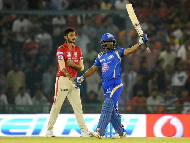 Ambati Rayudu raises his bat after completing his half-century. (AFP) Ambati Rayudu raises his bat after completing his half-century. (AFP)