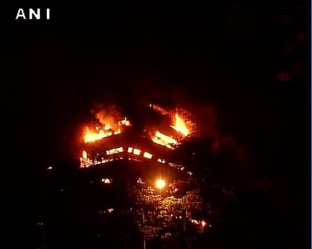 The fire broke out at around 1:45 am. It started on the top floor of the building and later spread to other floors (ANI) The fire broke out at around 1:45 am. It started on the top floor of the building and later spread to other floors (ANI)