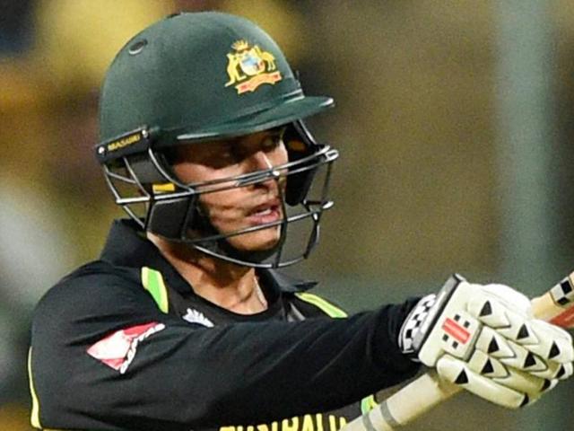 Australian batsman Usman Khawaja celebrates his fifty runs during the ICC World T20. (PTI Photo)