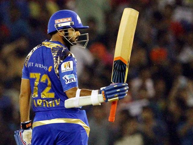 Parthiv Patel, reprieved as many as three times, rode his luck to score a blistering 58-ball 81.(PTI) Parthiv Patel, reprieved as many as three times, rode his luck to score a blistering 58-ball 81.(PTI)