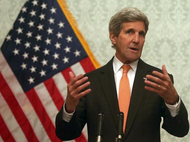 US Secretary of State John Kerry met Nepal’s Deputy Prime Minister Kamal Thapa and asked him to ensure that the country’s new Constitution meets all the aspirations of the Nepalese people. (AP Photo) US Secretary of State John Kerry met Nepal’s Deputy Prime Minister Kamal Thapa and asked him to ensure that the country’s new Constitution meets all the aspirations of the Nepalese people. (AP Photo)