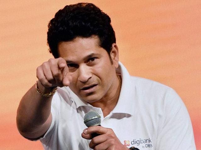 Cricket legend Sachin Tendulkar at the launch of 'Digibank' by DBS in Mumbai. (PTI Photo) Cricket legend Sachin Tendulkar at the launch of 'Digibank' by DBS in Mumbai. (PTI Photo)