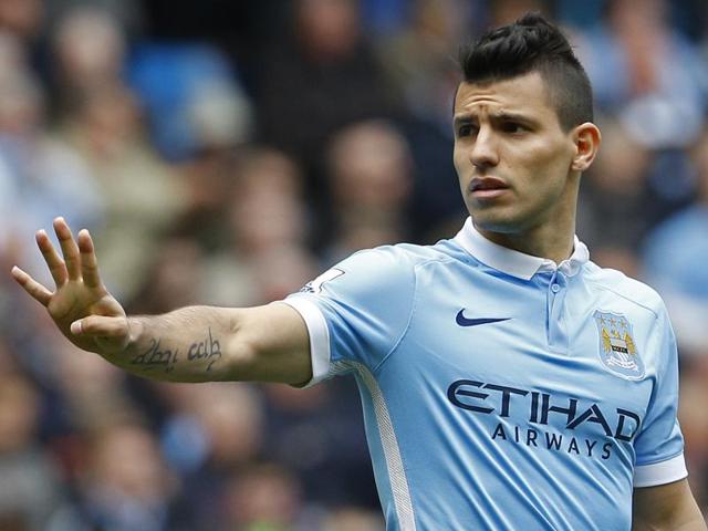 Manchester City's Sergio Aguero in action during the Premier League. (Reuters Photo) Manchester City's Sergio Aguero in action during the Premier League. (Reuters Photo)