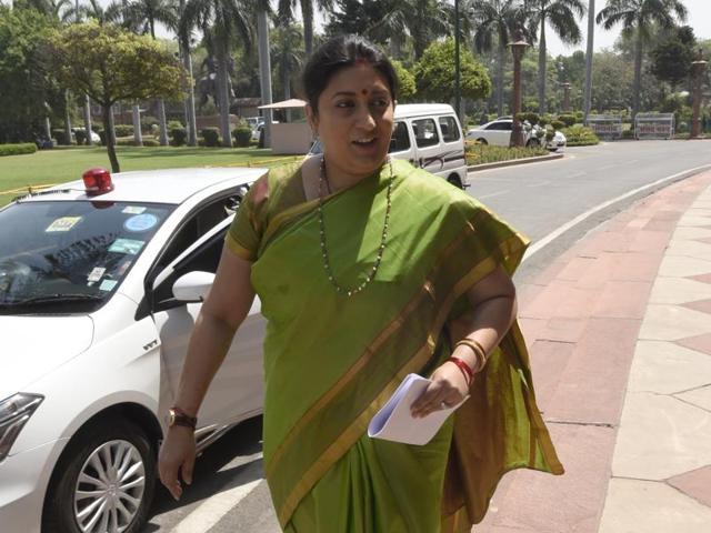 HRD minister Smriti Irani told Parliament on April 26 that IITs have been asked to teach Sanskrit to facilitate the study of science and technology as reflected in its literature (Hindustan Times) HRD minister Smriti Irani told Parliament on April 26 that IITs have been asked to teach Sanskrit to facilitate the study of science and technology as reflected in its literature (Hindustan Times)