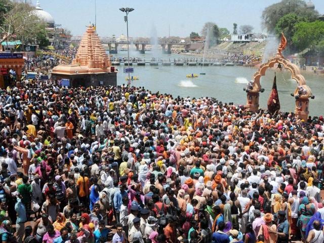 Avdhoot Baba, better known as Environment Baba, with foreigners in Ujjain. (PTI file photo) Avdhoot Baba, better known as Environment Baba, with foreigners in Ujjain. (PTI file photo)