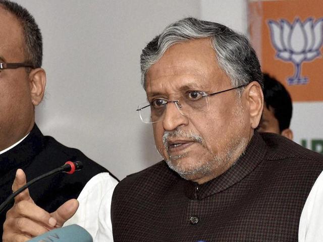 BJP senior leader Sushil Kumar Modi addresses a press conference in Patna. (PTI File Photo) BJP senior leader Sushil Kumar Modi addresses a press conference in Patna. (PTI File Photo)