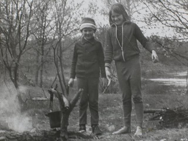 An undated photograph shows Oleksiy Yermakov (L) before the Chernobyl nuclear disaster in the town of Pripyat, Ukraine. (REUTERS)
