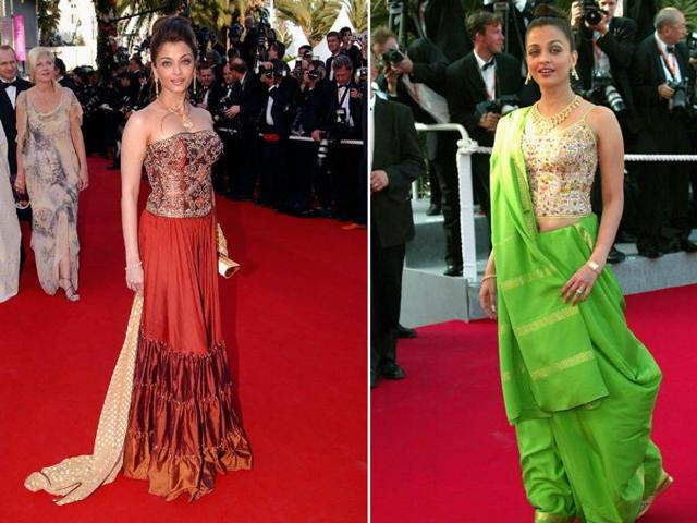 In 2003, Aishwarya became the first Indian actor to be a part of the jury at Cannes. She was however heavily criticised for the gaudy Neeta Lulla ensembles that she wore that year. (Getty Images) In 2003, Aishwarya became the first Indian actor to be a part of the jury at Cannes. She was however heavily criticised for the gaudy Neeta Lulla ensembles that she wore that year. (Getty Images)
