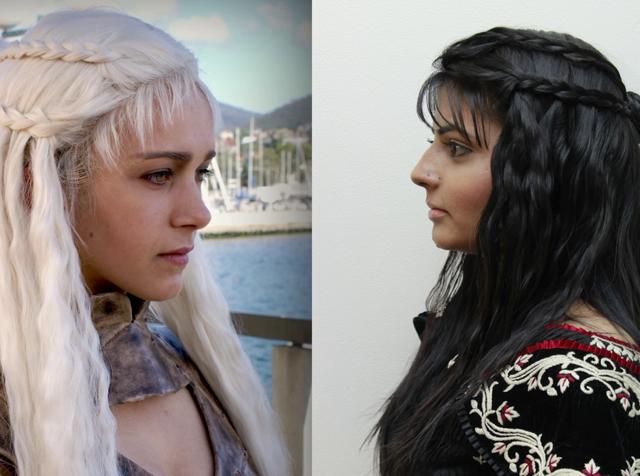 <p>Fancy Daenerys Targaryen's double side braids? Here's how you can achieve the hairstyle and become a winner at any glam gathering this weekend.</p><p>P.S Watch this space for more ‪Game of Thrones hairstyle tutorials. The hit fantasy TV show has returned for its season six premiere on Sunday. It tells the story of noble families vying for control of the Iron Throne, all the while keeping one eye on the “White Walkers” leading hordes of the undead toward an invasion from the North.</p>