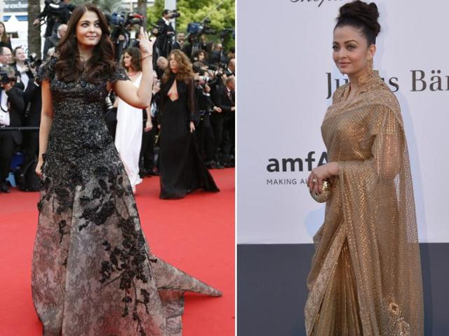 Mrs. Bachhan diversified with her looks in 2013, wearing both sarees and flowing gowns. (AFP) Mrs. Bachhan diversified with her looks in 2013, wearing both sarees and flowing gowns. (AFP)