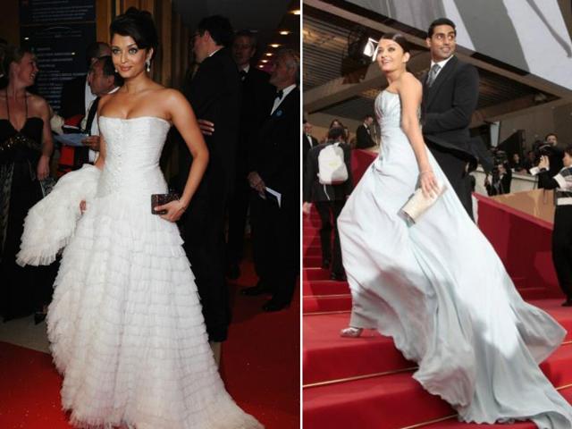 The actor stuck to nude shades in 2009, sporting Roberto Cavalli and Elie Saab gowns. (AFP) The actor stuck to nude shades in 2009, sporting Roberto Cavalli and Elie Saab gowns. (AFP)